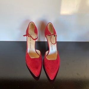 CHARLES JORDAN suede pumps